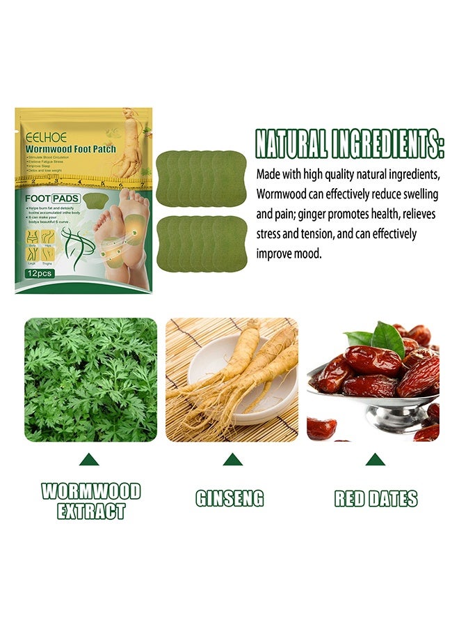 إيلهو 12 رقعة لقدم خشب الأفعى، تعزيز دورة الدم، تحسين جودة النوم، رقعات تخفيف آلام القدم - Image 4