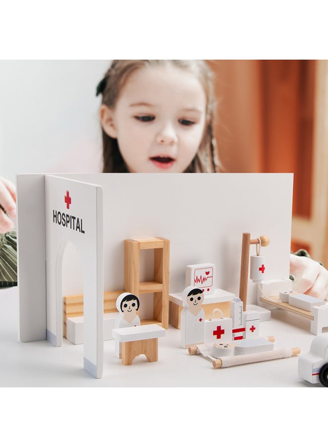 Children's Simulation Doctor Set Children's Early Education Educational Interactive Doctor Role Play Wooden Toys-Color:TL-bagged Fun Doctor B - Image 5