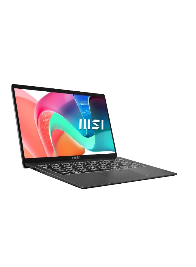 MSI Modern 14 F1MG Laptop, Intel Core 7 150U, 16GB DDR4 RAM, 512GB PCIe Gen4 SSD, 14-Inch FHD IPS Display, Intel Graphics, Wi-Fi 6E, Windows 11 Home, White Backlit Keyboard, Platinum Gray English Platinum Gray - Image 2
