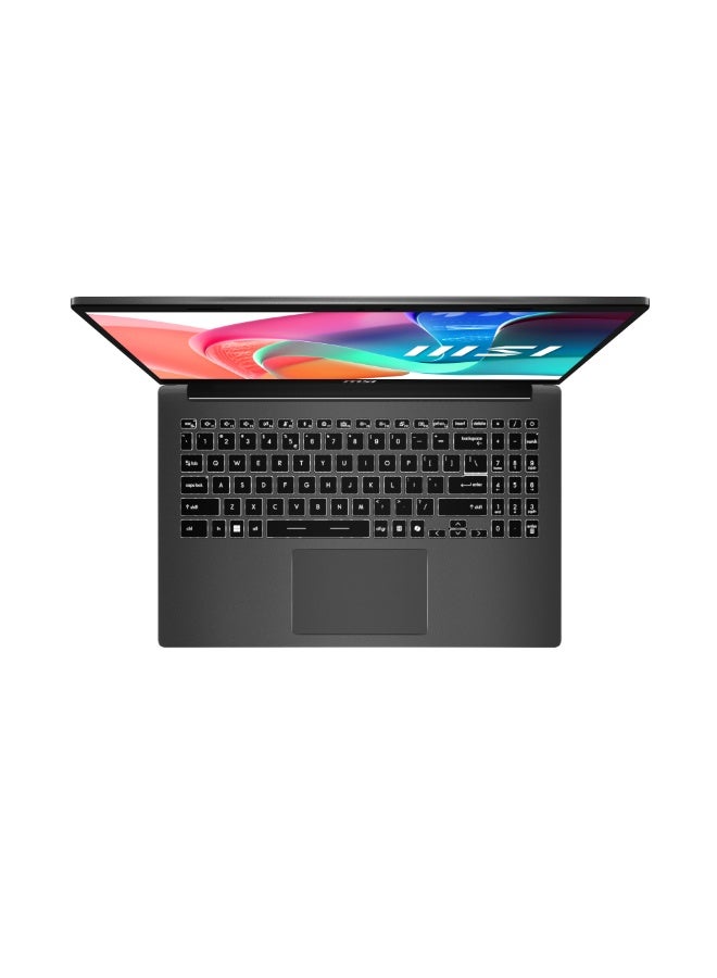 MSI Modern 14 F1MG Laptop, Intel Core 7 150U, 16GB DDR4 RAM, 512GB PCIe Gen4 SSD, 14-Inch FHD IPS Display, Intel Graphics, Wi-Fi 6E, Windows 11 Home, White Backlit Keyboard, Platinum Gray English Platinum Gray - Image 5