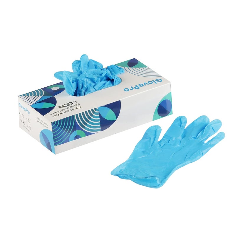 Nitrile powderfree gloves pack of 100 large  - Image 2