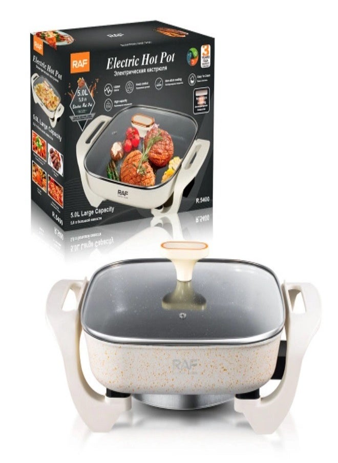 RAF Non-stick coating Electric Hot Pot Electric Cooking Pot 1200W 5L  - Image 1