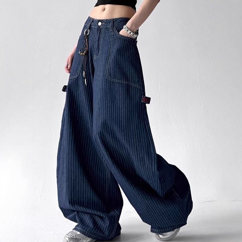 Unisex Classic Denim Jeans Loose Fit Daily Outdoor Wear - Image 3