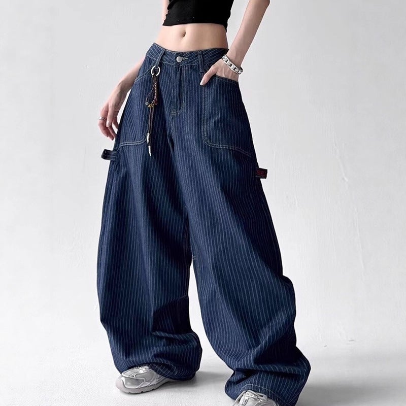Unisex Classic Denim Jeans Loose Fit Daily Outdoor Wear - Image 4