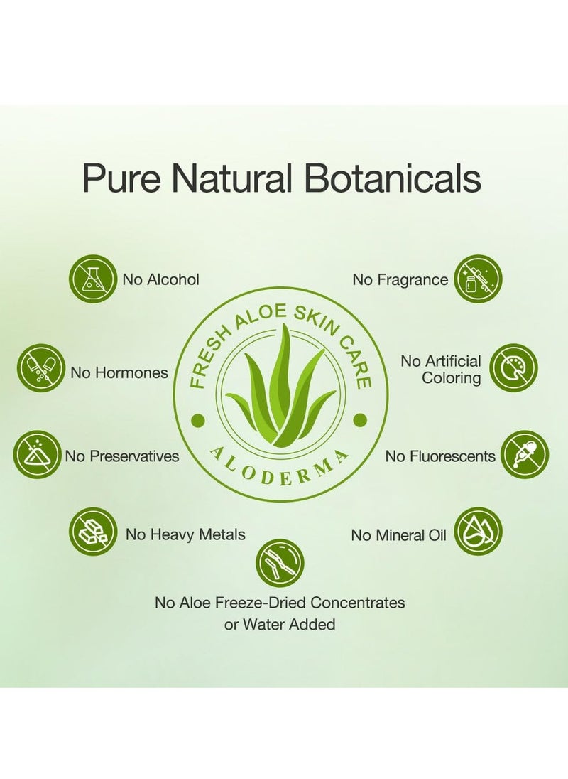Aloderma Aloderma 99% Organic Aloe Vera Gel for Face Made within 12 Hours of Harvest - Natural Hydrating Pure Aloe Vera Gel for Soothing Skincare - Moisturizing Aloe Gel for Skin, Face, & Sensitive Skin, 4oz  - Image 3