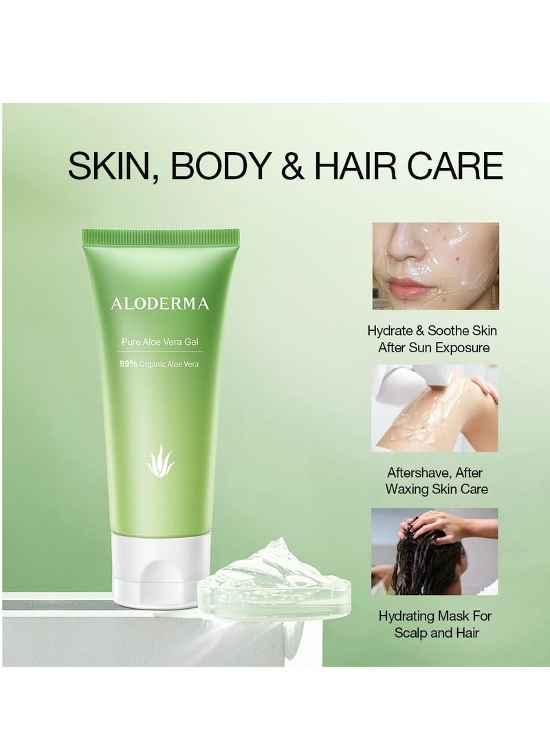 Aloderma Aloderma 99% Organic Aloe Vera Gel for Face Made within 12 Hours of Harvest - Natural Hydrating Pure Aloe Vera Gel for Soothing Skincare - Moisturizing Aloe Gel for Skin, Face, & Sensitive Skin, 4oz  - Image 4