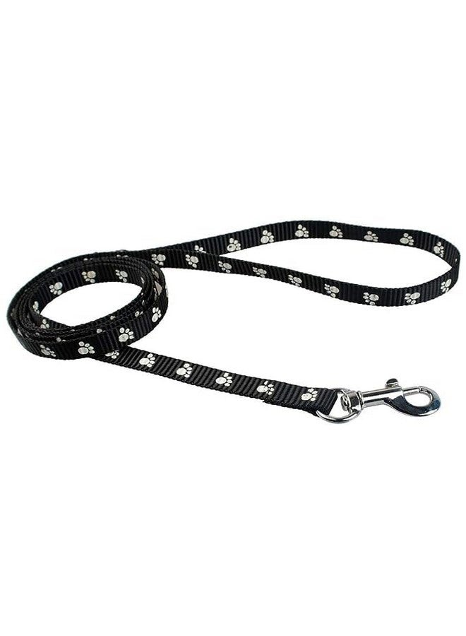 طوق ومقود من النايلون مطبوع عليه مخلب مقاس 10 مم مع مشبك سريع الفك ومجموعة طوق قابلة للتنفس مثالية للجراء والكلاب والقطط (أسود، مقاس صغير جدًا) - Image 3