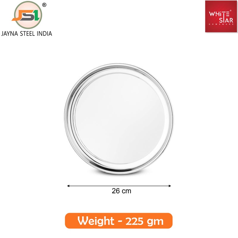 JSI Stainless Steel Plate for Kids Combo-6, Featuring a Laser-Inscribed Glass Tree Design 'Tree' - A Highly Durable Lunch/Dinner Plate Perfect for Dining. Crafted from Premium Stainless Steel - Image 3