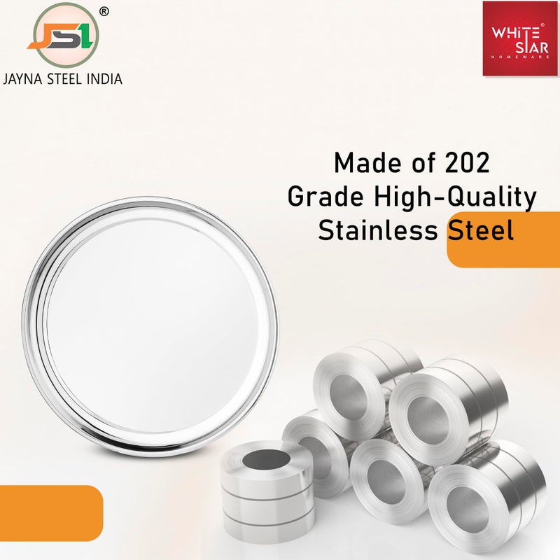 JSI Stainless Steel Plate for Kids Combo-6, Featuring a Laser-Inscribed Glass Tree Design 'Tree' - A Highly Durable Lunch/Dinner Plate Perfect for Dining. Crafted from Premium Stainless Steel - Image 4