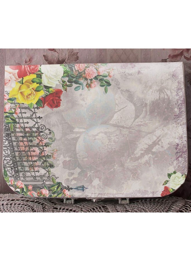 CrafTreat Decoupage Paper For Crafts And Furniture Vintage Window And Gate Size: A4 (8.3 X 11.7 Inch) 8 Pcs Furniture Decoupage Paper With Garden Decoupage Papers For Wood And Scrapbooking  - Image 4