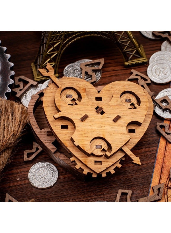 Cupid Love Box Puzzle Puzzle And Fast Shipping Wooden Puzzle Hot Sale-Color:Escape Room Red Rosewood Diy - Image 5