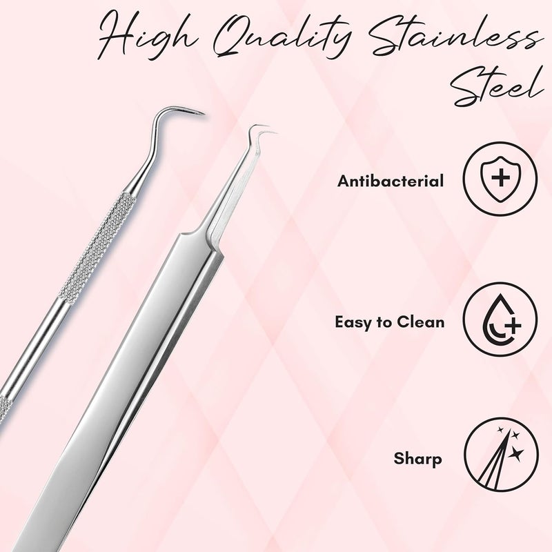 Beauté Secrets Beaut Secrets Dental Tools 8 Pcs with Pick Floss Hygiene Tool Set Tooth Scraper Plaque Tartar Remover Tweezers Gum Floss for Personal Oral Care  Pet Use Oral  Blackhead - Image 2