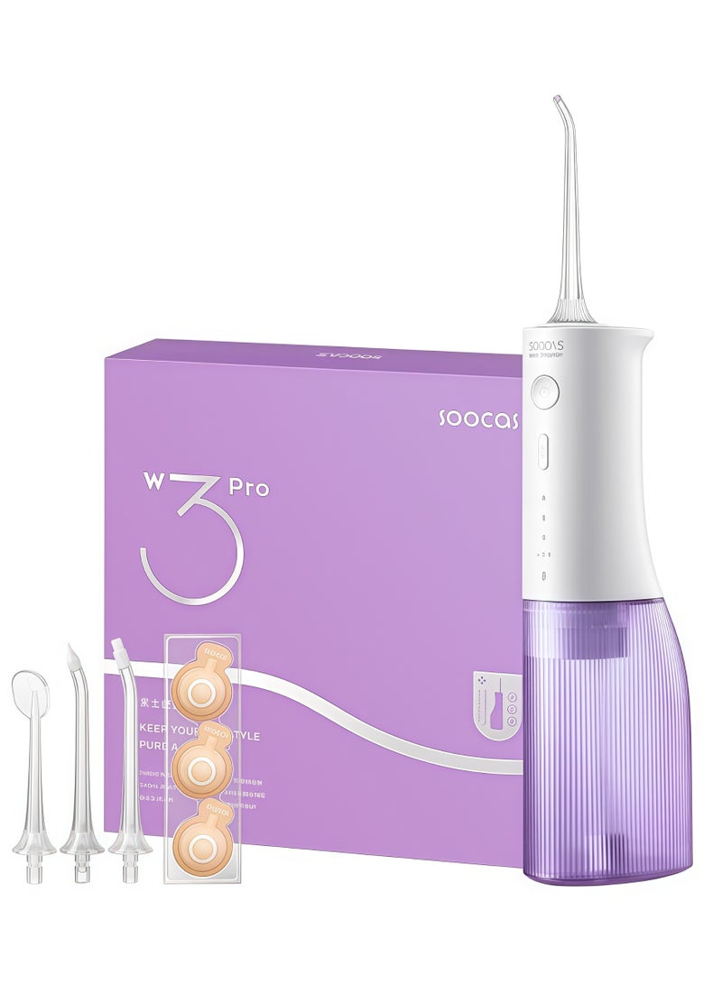 SOOCAS Cordless faucet SOOCAS 240ML professional oral irrigator with 7 modes and 3 nozzles USB-C rechargeable 80 day detachable water tank portable rechargeable tooth cleaner W3 Pro - Image 1