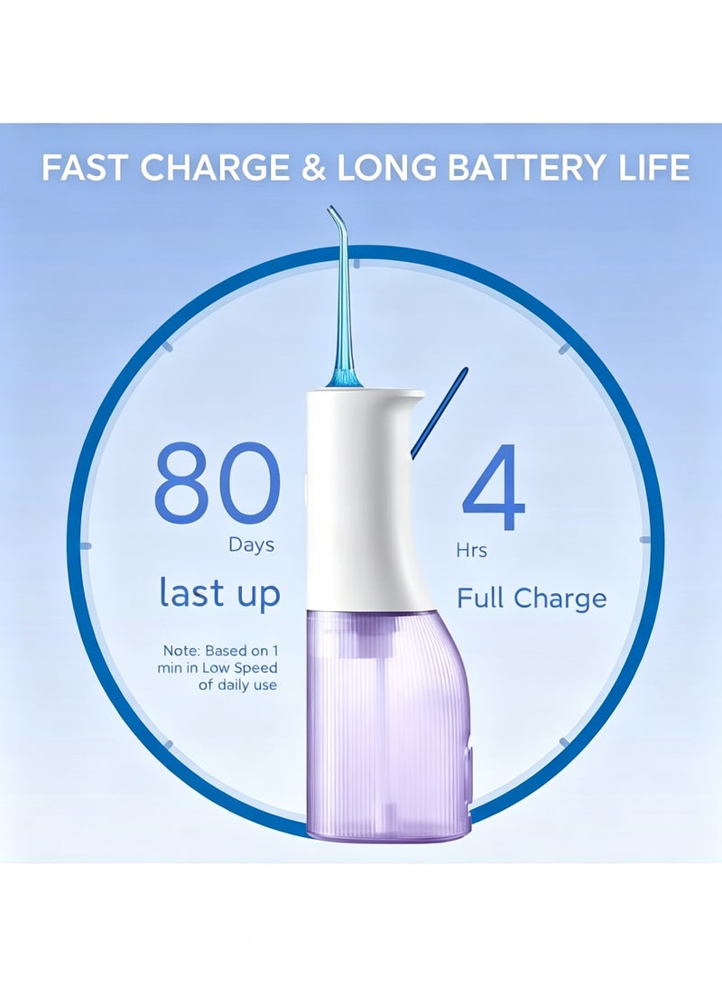 SOOCAS Cordless faucet SOOCAS 240ML professional oral irrigator with 7 modes and 3 nozzles USB-C rechargeable 80 day detachable water tank portable rechargeable tooth cleaner W3 Pro - Image 2