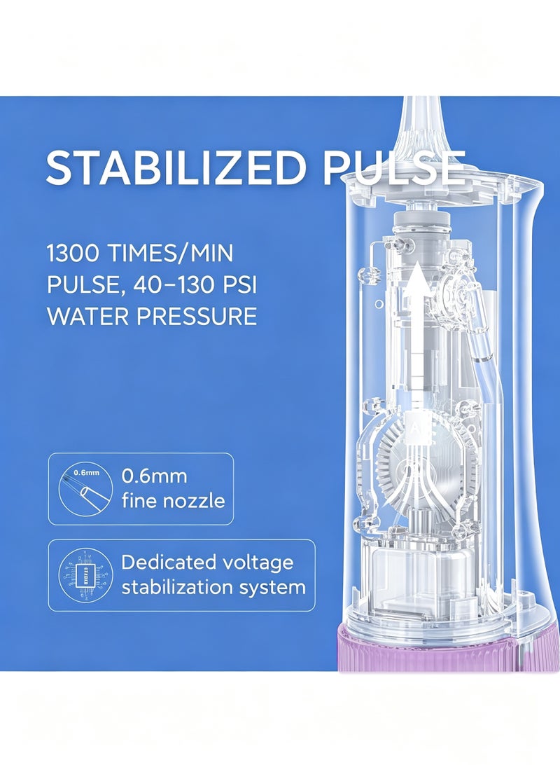 SOOCAS Cordless faucet SOOCAS 240ML professional oral irrigator with 7 modes and 3 nozzles USB-C rechargeable 80 day detachable water tank portable rechargeable tooth cleaner W3 Pro - Image 5