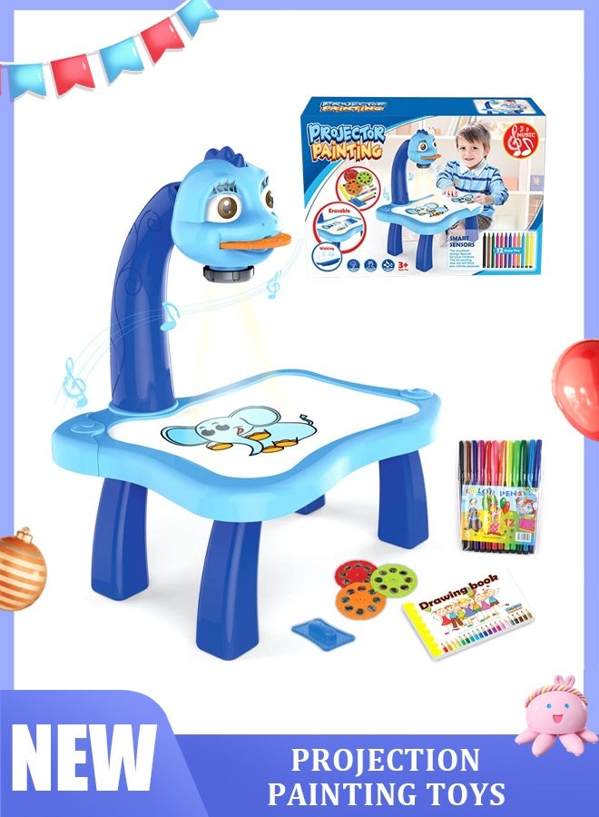 Projector Painting Table for Kids Painting Toys Game Board Set Painting Projector Educational Drawing Toys  - Image 1