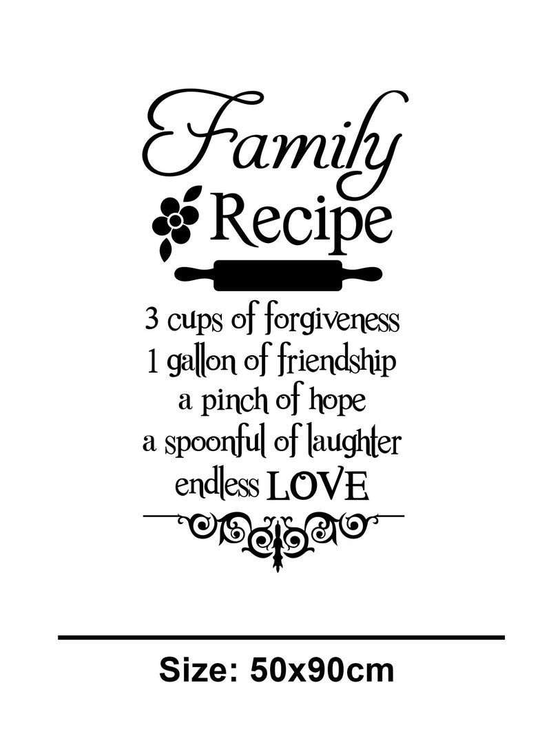 Spoil Your Wall ملصق جدار وصفة عائلية صحية - فنون جدارية ديكور منزلي - ملصق جدار، 50x90 سم من Spoil Your Wall - Image 3