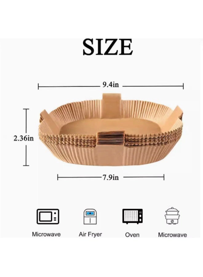 100 PCS Air Fryer Disposable Paper Liner, Air Fryer Liners Square, Baking Paper for Air Fryer Waterproof, Parchment Paper for Baking Roasting Microwave,7.9 inch/20cm, Square - Image 3