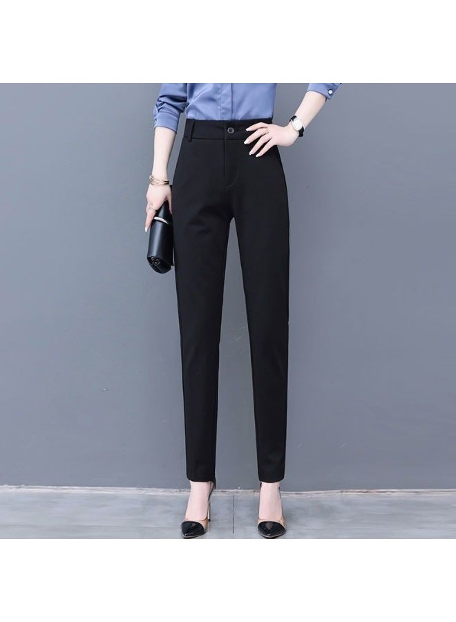Cross-border Stretch Pants Women's High Waist Straight Pants Summer Autumn New Middle-aged Mom Casual Pants For Work OL Suit