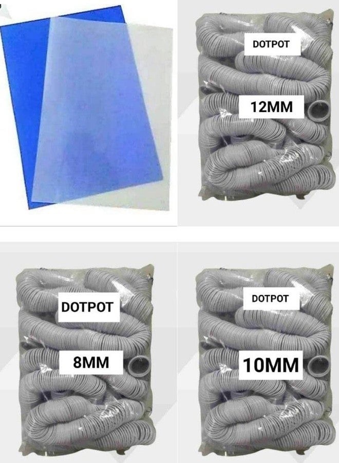 Dotpot Combo Pack for A/4 Spiral Binding Sheet 2 Packet with Spiral Binding White Ring 3 Packet(Ring Size 8mm, 10mm,12mm)-2Kg - Image 2