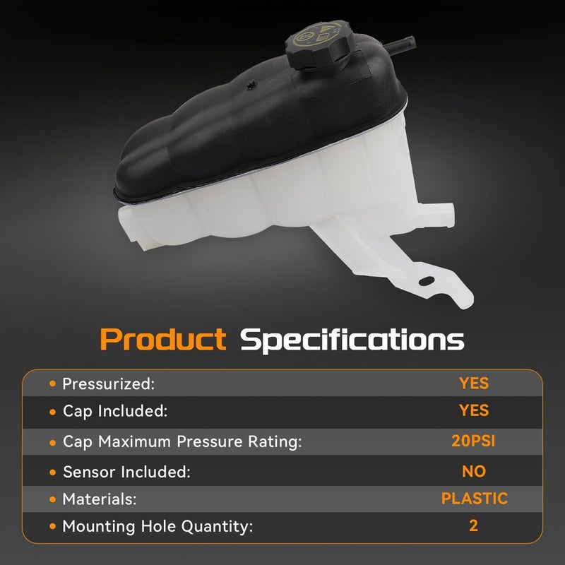 BRTEC خزان سائل التبريد BRTEC مع غطاء لمركبات شيفروليه وجي إم سي - Image 2