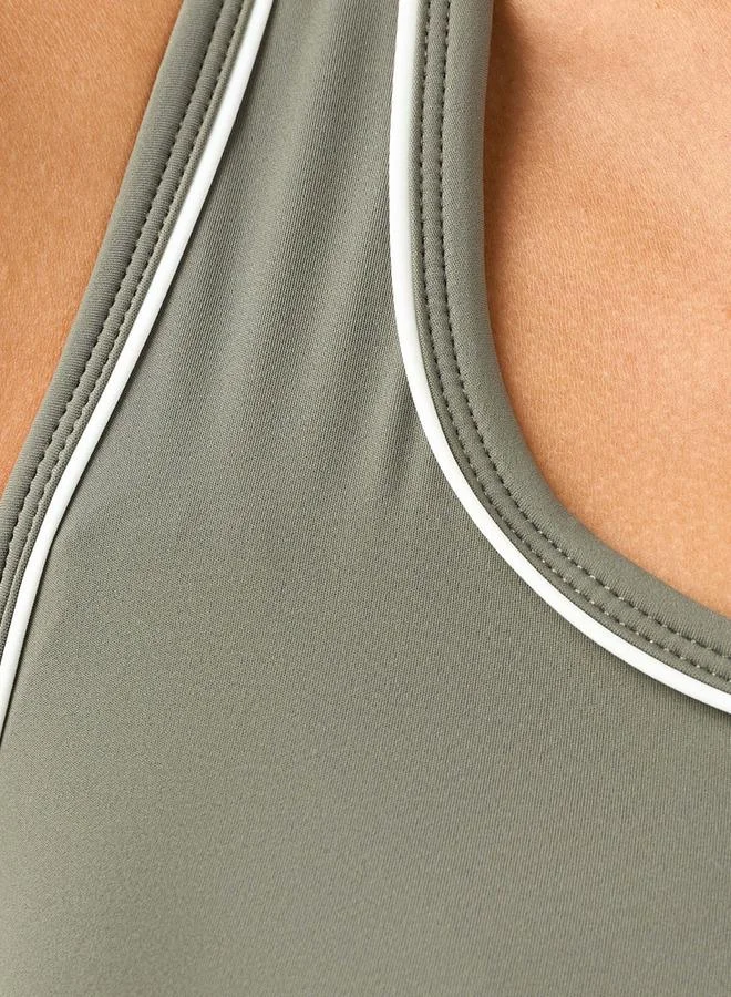 Kappa GREEN Kappa Women Piping Bonded Sports Bra for Women | Best Price UAE
