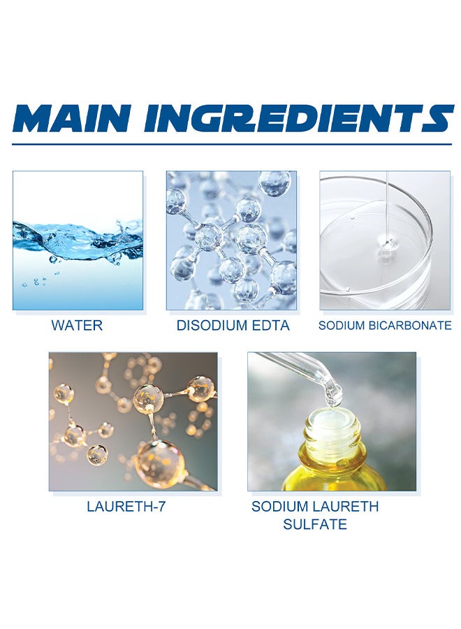 رايهونغ غسيل سيارات مركز وسائل شمع ، طقم غسيل سيارات بدون ماء ، غسيل سيارات بدون شطف ، طقم غسيل سيارات صديق للبيئة ، مع بخاخ غسيل سيارات ، إسفنجة وقماش ، آمن على جميع المركبات ، تنظيف عميق ، 120 مل - Image 2