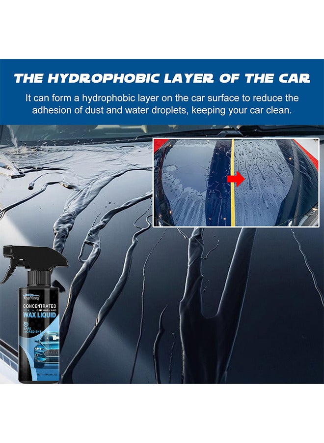 رايهونغ غسيل سيارات مركز وسائل شمع ، طقم غسيل سيارات بدون ماء ، غسيل سيارات بدون شطف ، طقم غسيل سيارات صديق للبيئة ، مع بخاخ غسيل سيارات ، إسفنجة وقماش ، آمن على جميع المركبات ، تنظيف عميق ، 120 مل - Image 3