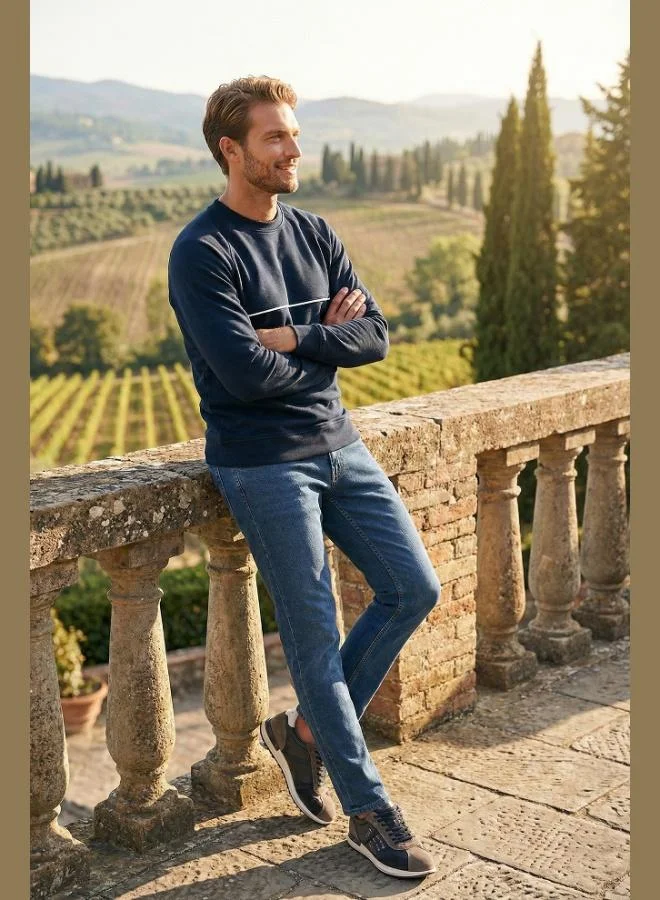 Buratti  Buratti Cotton Stripe Detailed Relaxed Fit Crew Neck Sweat Men's SWEAT 5901227 for Men | Best Price UAE