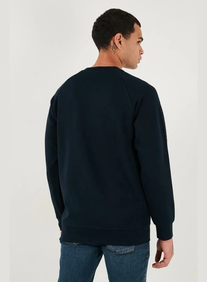 Buratti  Buratti Cotton Stripe Detailed Relaxed Fit Crew Neck Sweat Men's SWEAT 5901227 for Men | Best Price UAE