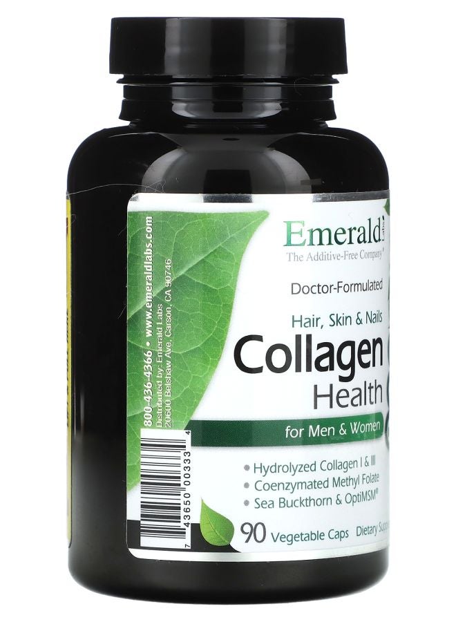 Emerald Laboratories صحة الكولاجين للرجال والنساء 90 كبسولة نباتية - Image 2