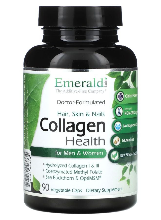 Emerald Laboratories صحة الكولاجين للرجال والنساء 90 كبسولة نباتية - Image 1