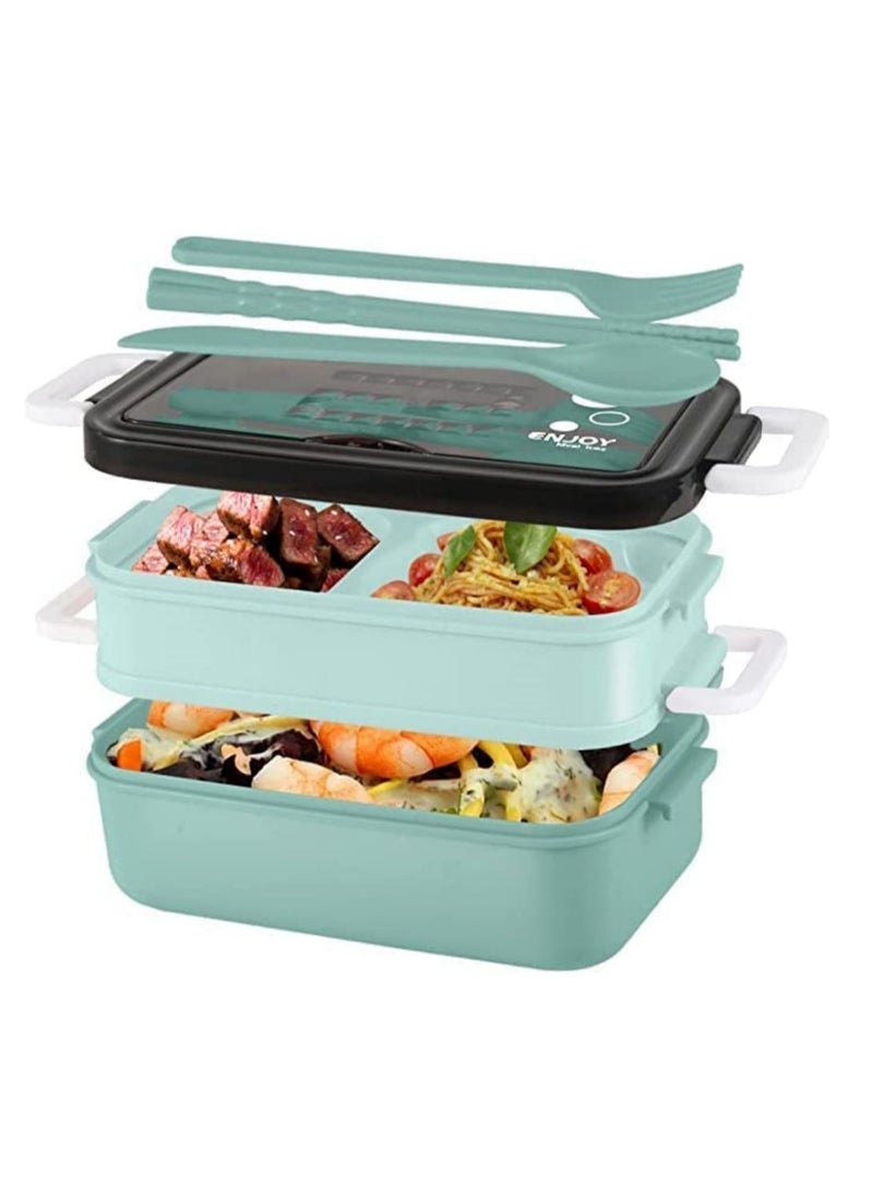 Cool Baby Lunch Box Premium Food Container with Soup Bowl and Cutlery Insulated Lunch Box with 3 Layers Stainless Steel Bento Lunch Box Leakproof Design and Side Handles 21.5 x 11.5 x 11cm  - Image 3