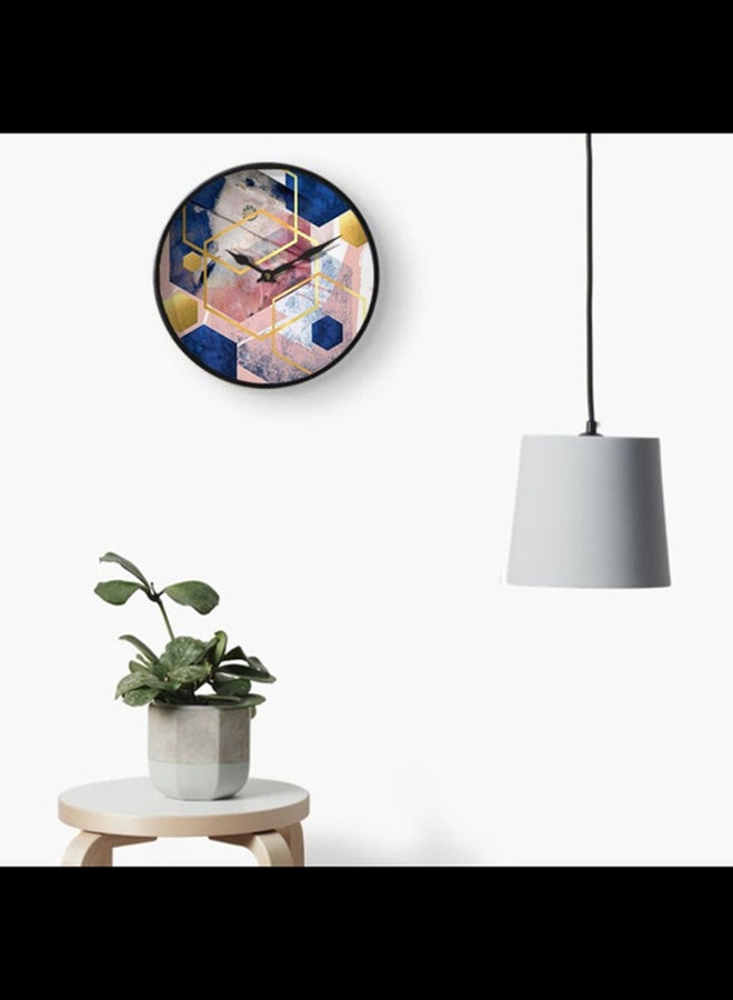 RIZARIES Pink Abstract Wall Clock - Image 1