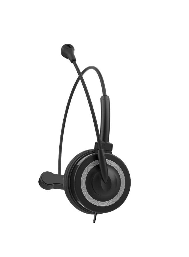 Danyin Bh69 Headphones For Call Centers, Computer Office Headset Single Ear, Call Noise Reduction Usb Interface With In-line Control For Telemarketing Customer Service - Image 2