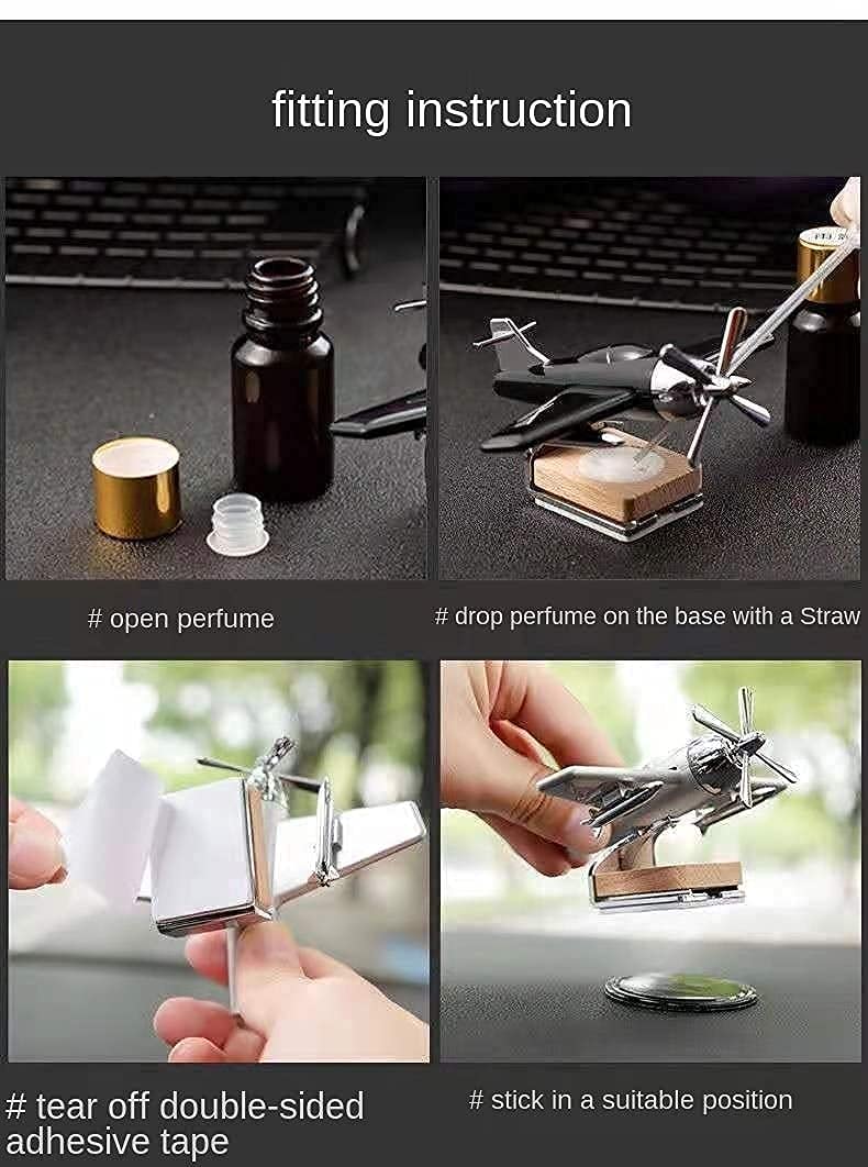 CarFrill Solar Car Perfumes and Fresheners | Solar Plane with Fragrance for Car (Black) - Image 2