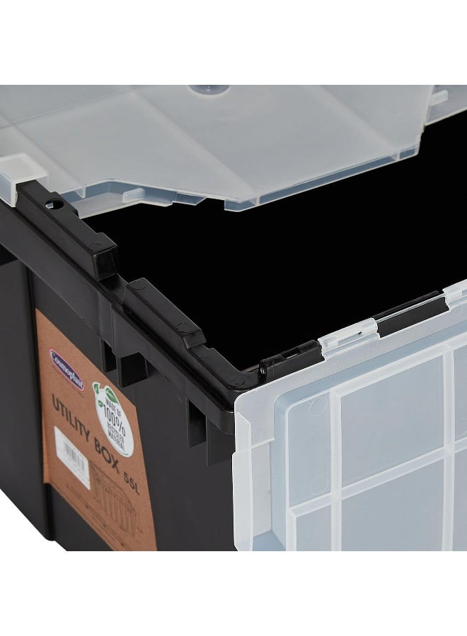 Cosmoplast 55L Utility Storage Plastic Box (Pack of 4)  - Image 4