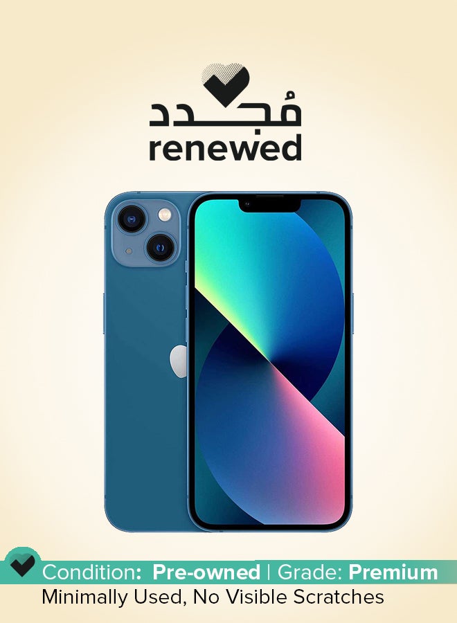ابل  متجدد - iPhone 13 Mini سعة 128 جيجابايت باللون الأزرق ومزود بتقنية 5G ومزود ببرنامج Facetime - مواصفات دولية - Image 1