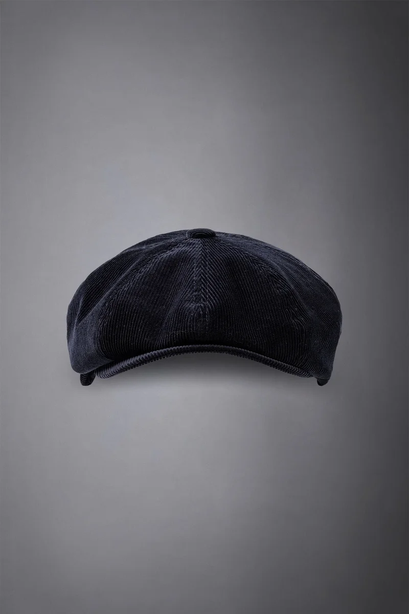 Men's corduroy flat cap - Blue
