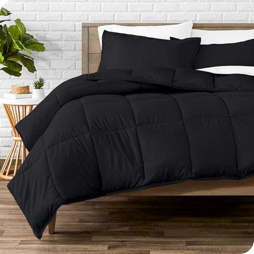 Bare Home Duvet Set  Double Size  UltraSoft  Goose Down Alternative  Premium 1800 Series  64 TOG  All Season Warmth Quilt  Comforter Set Double Black