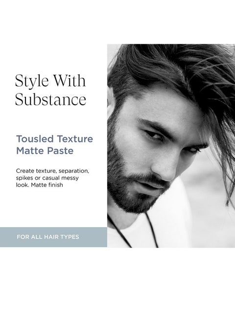 Tousled Texture Matte Paste, Medium Hold And Matte Finish Styling Pomade For All Hair Types, 2 Oz