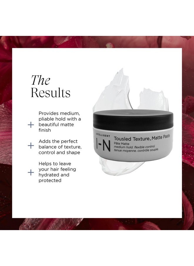 Tousled Texture Matte Paste, Medium Hold And Matte Finish Styling Pomade For All Hair Types, 2 Oz