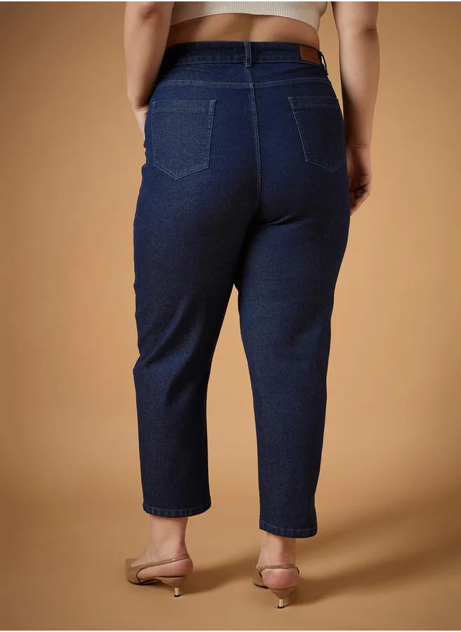 ساسافراس Plus Size Mid Rise Balloon Fit Jeans by Styli