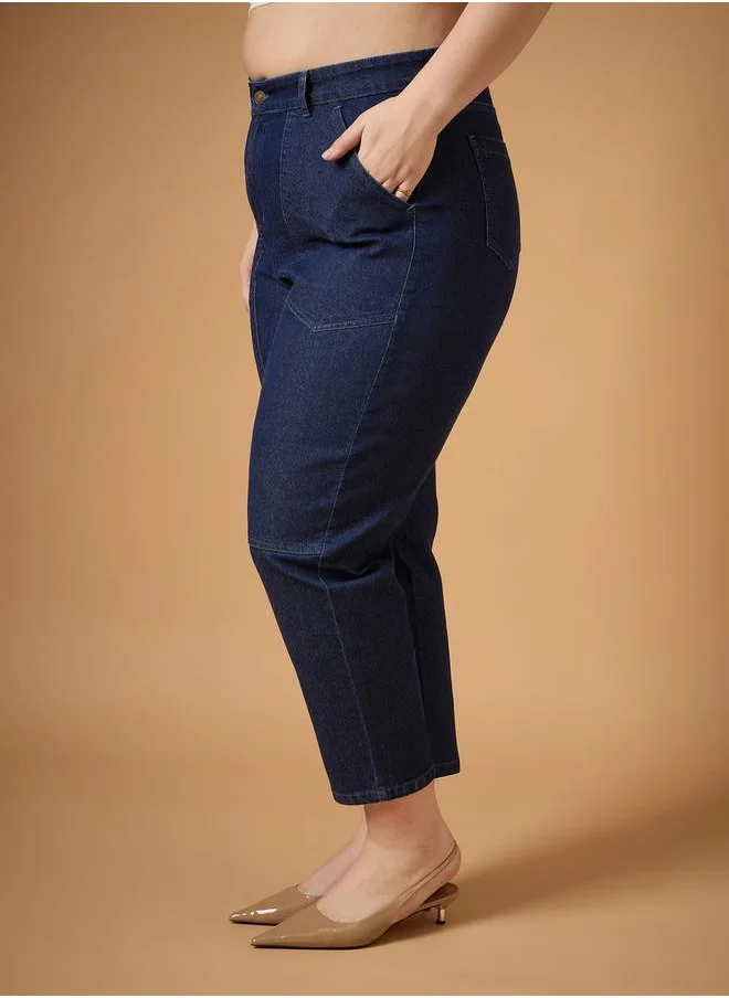ساسافراس Plus Size Mid Rise Balloon Fit Jeans by Styli