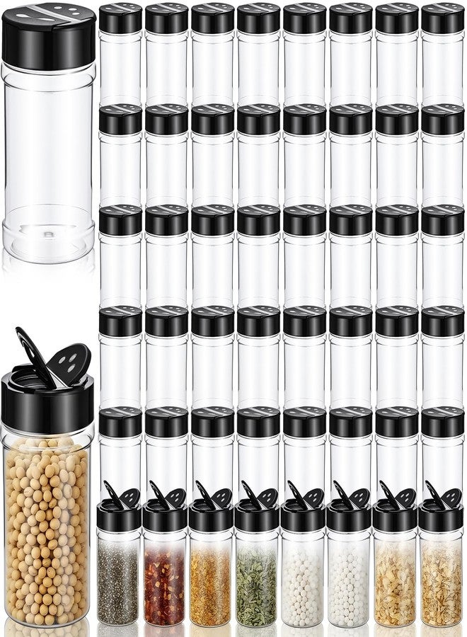 xozeooeu 48 Pack 6 Oz Plastic Spice Jars with Shaker Lids, Clear Empty Seasoning Containers, BPA-Free PET Spice Bottles for Powders & Dry Goods - Image 1