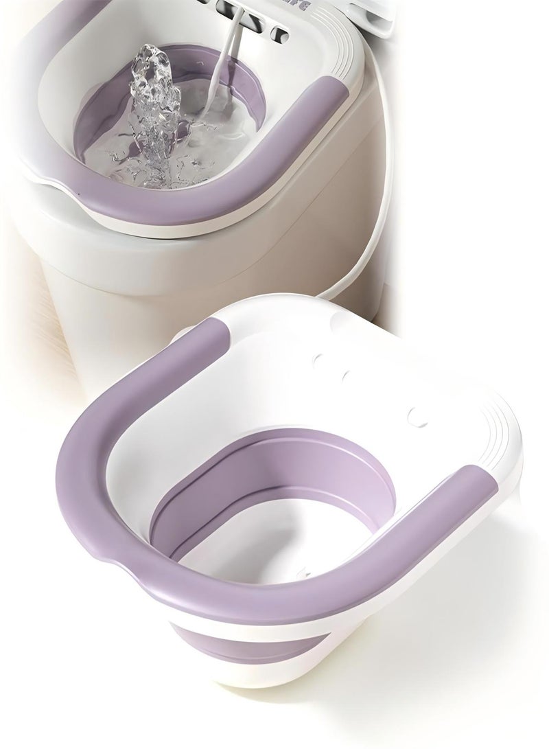 Sharpdo Sitz Bath for Bathroom Toilet Sitz Basin with Flusher Steam Seat Bidet Large Capacity Bidet Bowl for Pregnant Women and Elderly Fits All Toilet Seat Toilets - Image 1