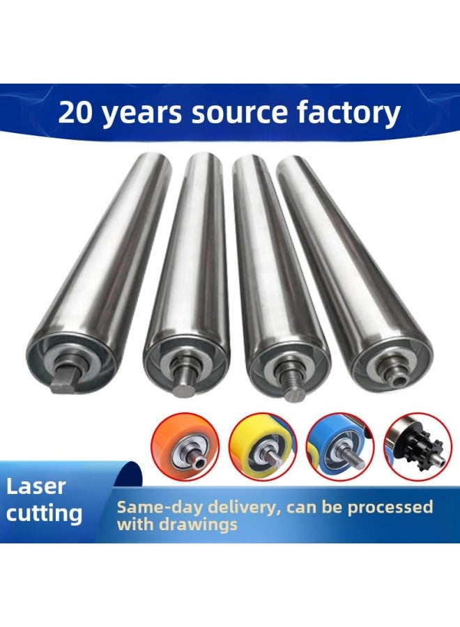 Sprocket Unpowered Roller Conveyor Roller Roller Line Rubber Roller Stainless Steel Unpowered Roller-Specifications:Non-Standard Customization 1 - Image 1