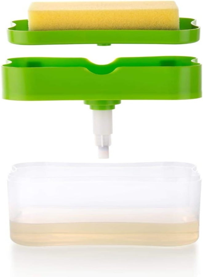 AKDC Zooy Smarty 2 In 1 Soap Dispenser For Dishwasher Liquid Holder, Liquid Dispenser Through Pump (Multi-Color, 400 Ml) With Sponge - Image 5