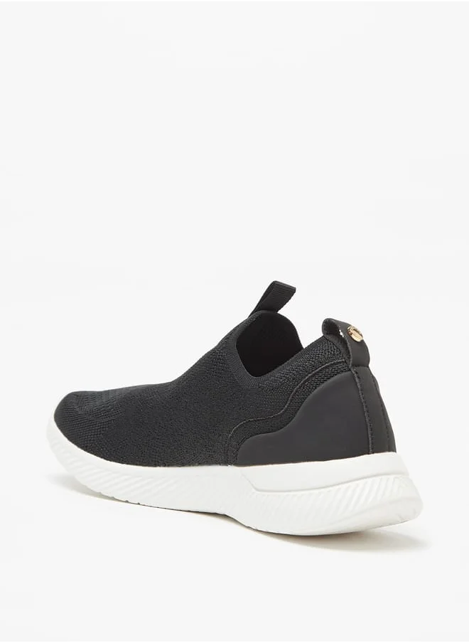 Flora Bella By Shoexpress Women Mesh Textured Slip-On Low Ankle Sneakers