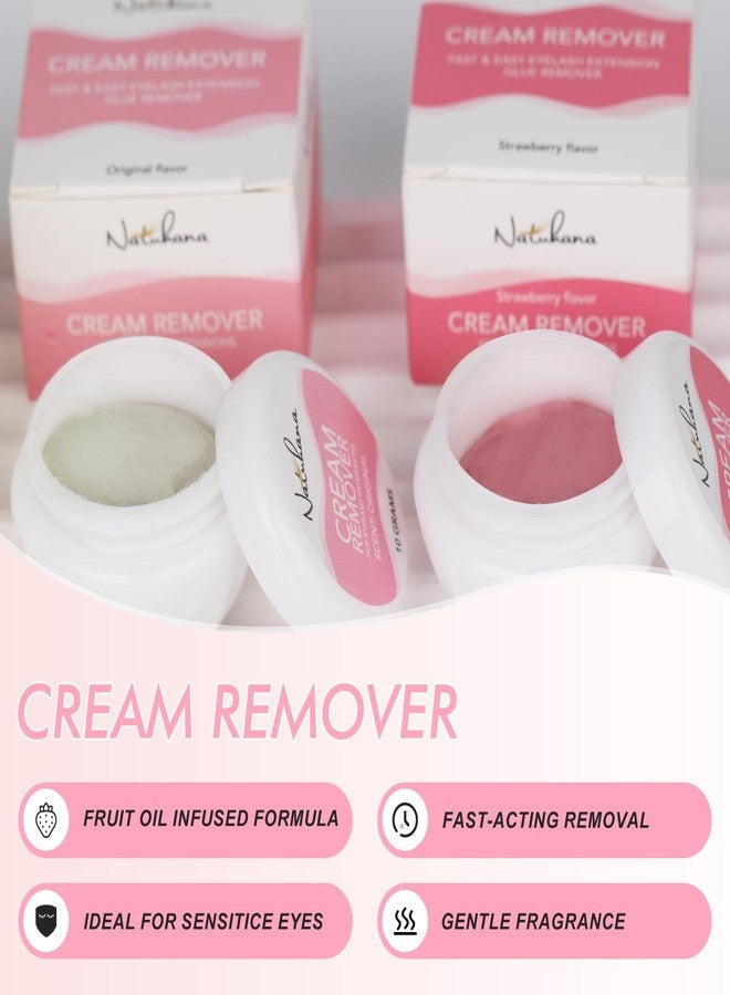 NATUHANA Lash Remover for Eyelash Extensions Low Irritation for Sensitive Skin Fast Dissolution,Strawberry Flavor Cream for Professional Salon Use,10g - Image 2